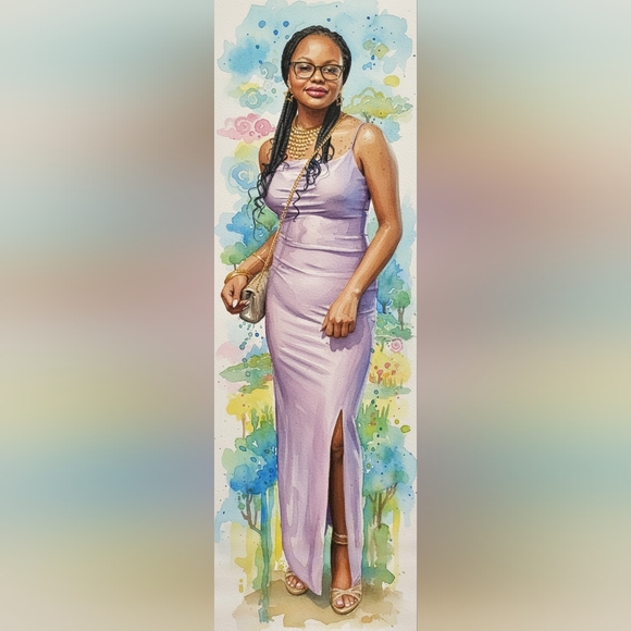 Elegant Lavender Maxi Dress - Picture 5 of 5